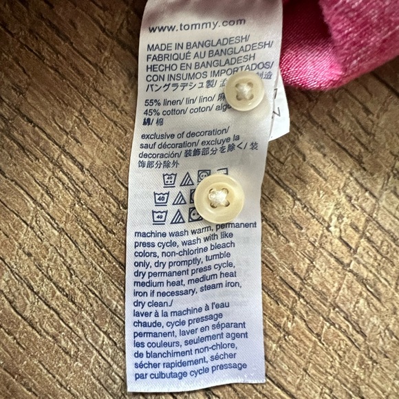 Tommy Hilfiger Red Casual Button Down Shirt - Picture 4 of 8